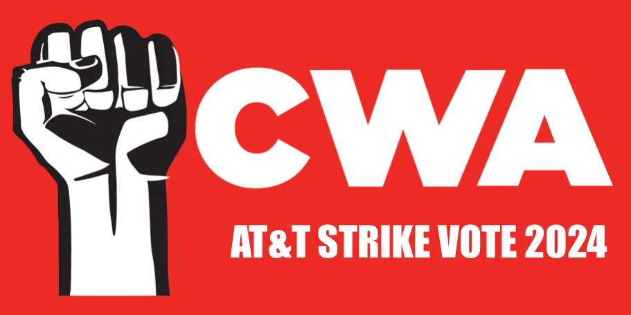 AT&T Strike Vote banner